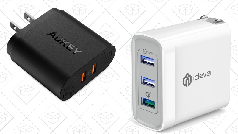 Aukey Dual QC 3.0 Charger, $11 with code P6DQ37MS | iClever QC 3.0 Wall Charger, $17 with code ICWALL04